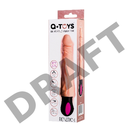 Реалистичный вибратор TOYFA  A-Toys Benedick с подогревом, TPE, телесный, 25 см