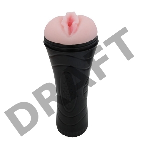 Мастурбатор-вагина в черной тубе без вибрации