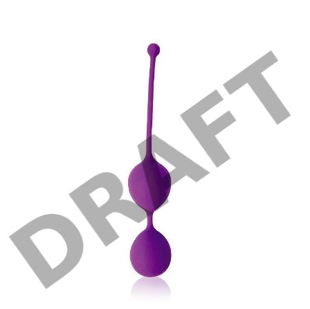 Фиолетовые двойные вагинальные шарики Cosmo с хвостиком для извлечения