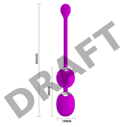 Baile Pretty Love Willie Вагинальные виброшарики на сцепке на пульте ДУ