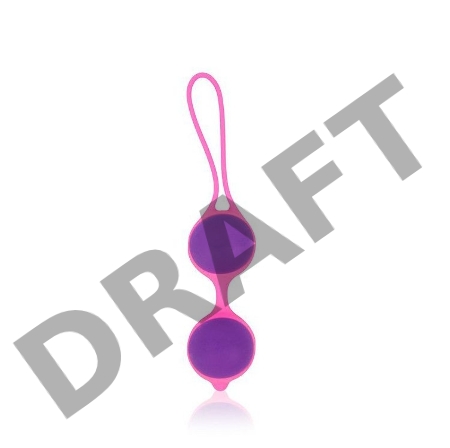 Фиолетово-розовые вагинальные шарики Cosmo