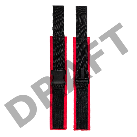 Наручники Anonymo #0106, велюр, красные, 24 см