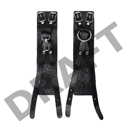 Оковы Pecado BDSM, с двумя перекрёстными ремешками, сцепка-оригинальный карабин, натуральная кожа