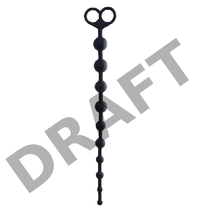 Анальные бусы TOYFA POPO Pleasure Cephei, водонепроницаемые, силикон, черные, 33,5 см, Ø 2,4 см