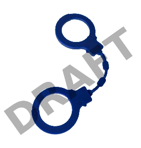 Наручники Штучки-дрючки, силикон, синие, 33 см