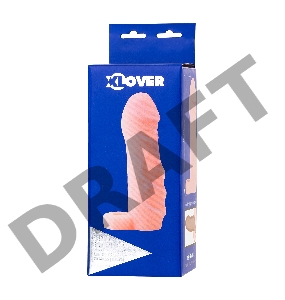 Насадка ToyFa XLover Increase+ для увеличения размера, реалистичная, с кольцом, TPR, телесный, 15 см