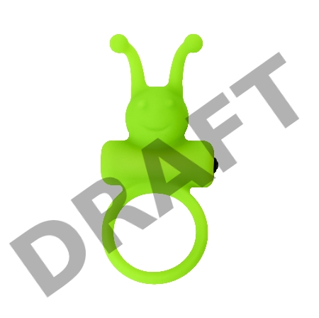 Эрекционное кольцо на пенис A-Toys by TOYFA Flik, силикон, зеленый, 9,1 см, Ø 3,1 см