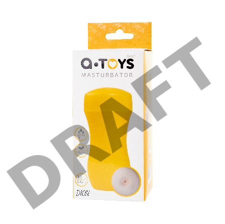 Мастурбатор TOYFA  A-Toys Dion, анус, TPE, желтый, 14 см
