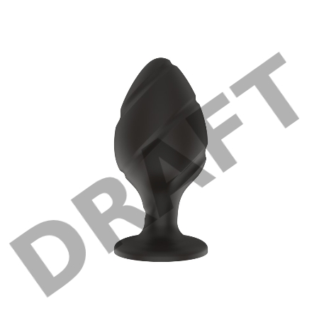 Пробка анальная Силиконовая черная M (7.2*3.5cm) 3305-02