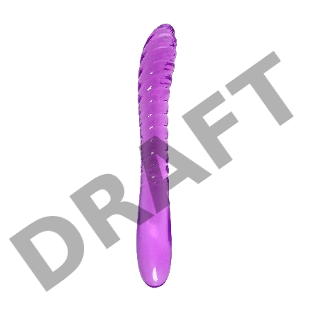 Двусторонний фаллоимитатор A-Toys by TOYFA Frica, TPE, фиолетовый, 23 см