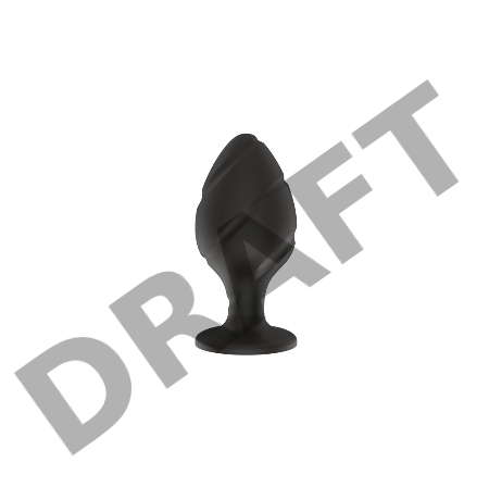 Пробка анальная Силиконовая черная S (5.8*2.8cm) 3305-01