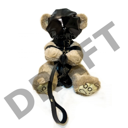 Оригинальный плюшевый мишка в маске и наручниках