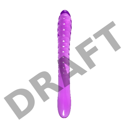 Двусторонний фаллоимитатор A-Toys by TOYFA Frica, TPE, фиолетовый, 23 см