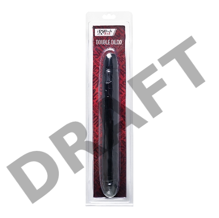 Двусторонний фаллоимитатор Black & Red by TOYFA, ПВХ, чёрный, 31 см