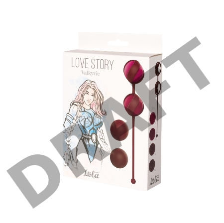 Набор из 4 бордовых вагинальных шариков Valkyrie