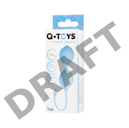 Вагинальные шарики TOYFA  A-Toys Trot, силикон, голубой, 19,5 см