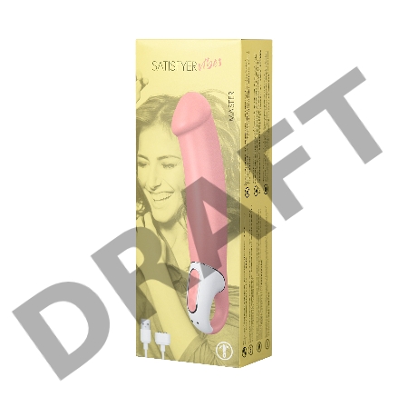 Нереалистичный вибратор Satisfyer Vibes Master, силикон, бежевый, 23,5 см.