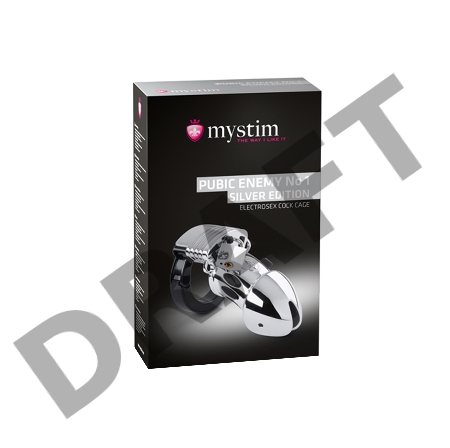 Электростимулятор Mystim Pubic Enemy No 1, хирургическая сталь, серебряный, 8,2 см