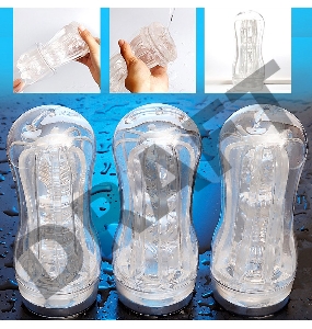 Прозрачный мастурбатор A-Loving с зигзагообразным рельефом