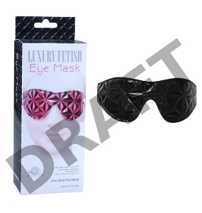 Чёрная маска на глаза с геометрическим узором Pyramid Eye Mask