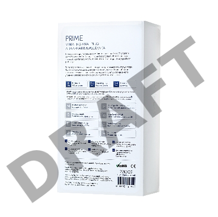 Анальная вибровтулка O'Play Prime с пультом ДУ, силикон, синий, 12 см.