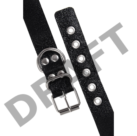 Оковы Pecado BDSM, из одного ремешка с люверсами, натуральная кожа, чёрные