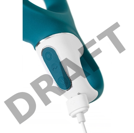 Нереалистичный вибратор Satisfyer Hug me, силикон, синий