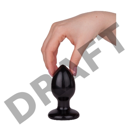 Черная анальная пробка MAGNUM 7 - 10 см.