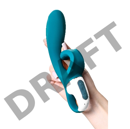 Нереалистичный вибратор Satisfyer Hug me, силикон, синий