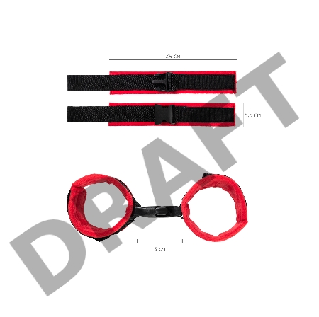Поножи Anonymo #0156, велюр, красные, 29 см