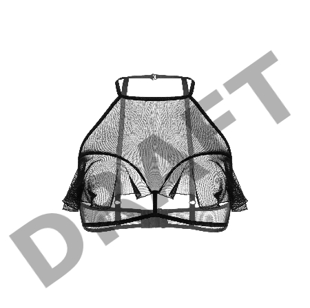 Эротический бралетт Erolanta Karen с открытой грудью, черный (42-44)