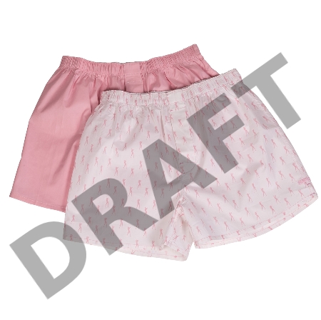 Мужские хлопковые трусы-шорты HUSTLER  розовые и с танцовщицами, S