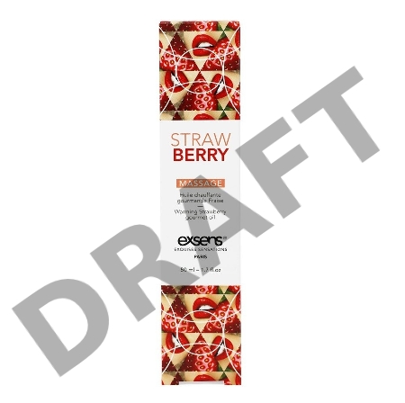 Разогревающие массажное масло Gourmet STRAWBERRY (Клубника)