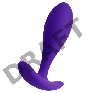 Анальная втулка Штучки-дрючки, водонепроницаемая, силикон, фиолетовая, 7,2 см, Ø 2 см