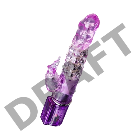 Вибратор с клиторальным стимулятором TOYFA A-Toys High-Tech fantasy, TPE, фиолетовый, 26,5 см