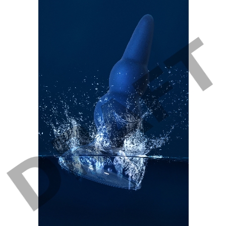 Анальная вибровтулка O'Play Prime с пультом ДУ, силикон, синий, 12 см.