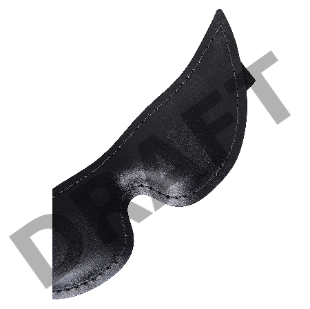 Маска мягкая закрытая острая Pecado BDSM, натуральная кожа, черная