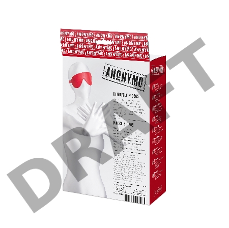 Маска Anonymo, PU кожа, красная, 65 см