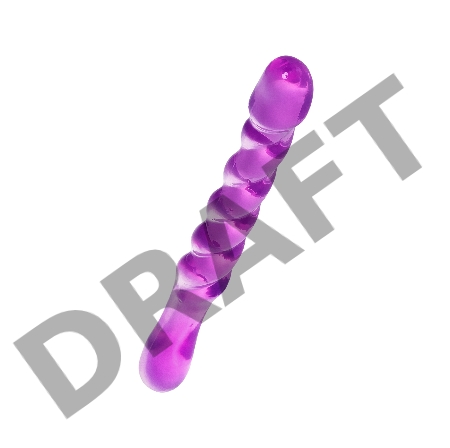 Двусторонний фаллоимитатор A-Toys by TOYFA Tanza, TPE, фиолетовый, 27,5 см