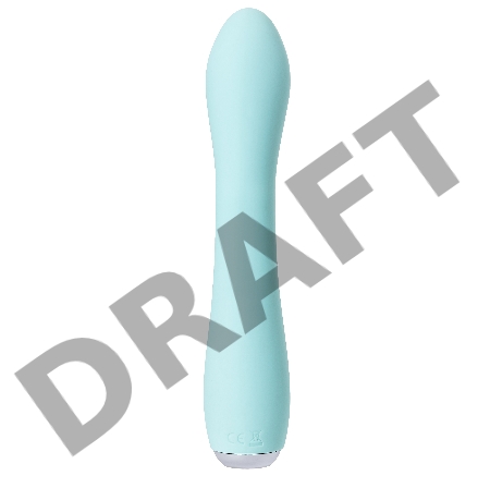 Вибратор с клиторальным стимулятором и язычком, JOS MILO, силикон, голубой, 20 см