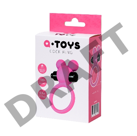 Виброкольцо на пенис A-Toys by TOYFA Pikle, силикон, розовое, 6,9 см, Ø 3,1 см