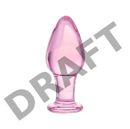 Анальная втулка Sexus Glass, стекло, розовая, 10 см, Ø 4 см