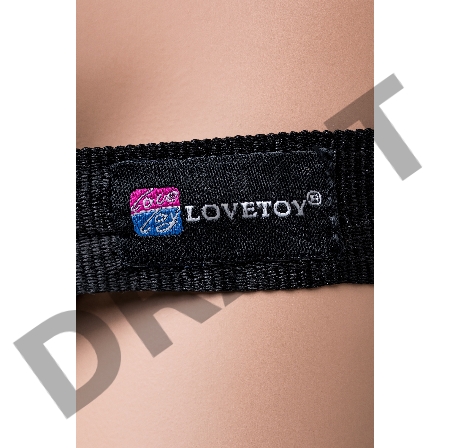 Страпон на креплении LoveToy с поясом Harness, реалистичный, neoskin, телесный, 17 см