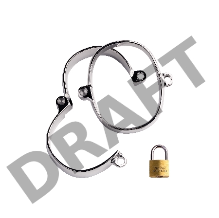 Наручники, TOYFA Metal, серебристые, 6,5Х8 см