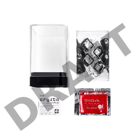 Нереалистичный мастурбатор TENGA Crysta Block, TPE, прозрачный, 15,5 см