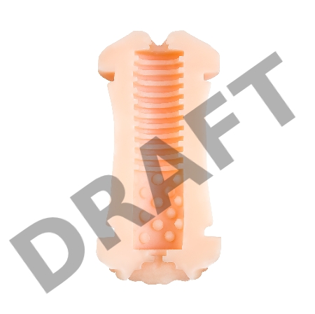 Мастурбатор двусторонний JOS NADIN, TPR, телесный, 14,5 см