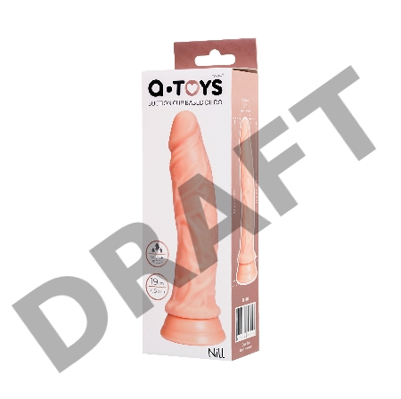 Реалистичный фаллоимитатор TOYFA  A-Toys Nill, TPE, телесный, 19 см