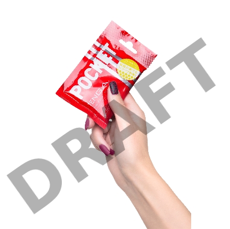 Нереалистичный мастурбатор TENGA Pocket Click Ball, TPE, белый, 7,5 см