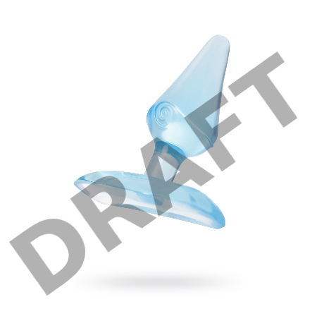 Анальная втулка TOYFA, ABS пластик, голубая, 6,5 см, Ø 2,5 см