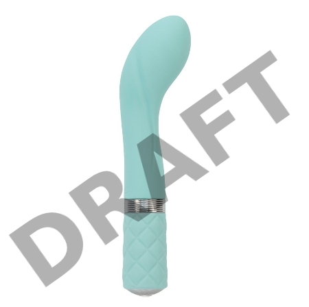 Мятный изогнутый вибратор Sassy - 20 см.